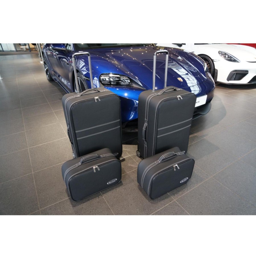 Autokoffer Roadsterbag | Kofferset Porsche Taycan Back (133B) - Leder / Kunstleder 4-Tlg.