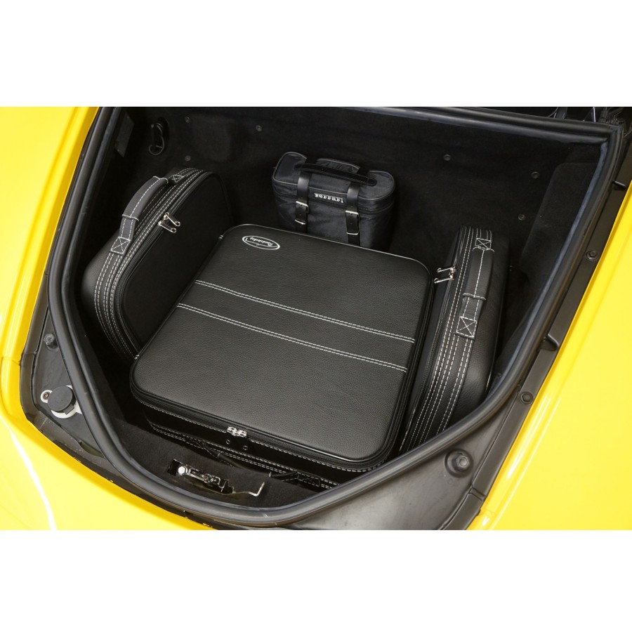 Autokoffer Roadsterbag | Ferrari F430 + F360 - 4-Tlg. Kofferset Kofferraum Es Futter Schwarz