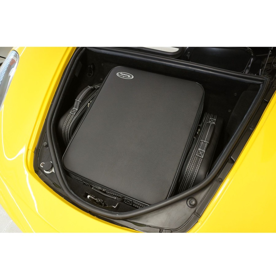 Autokoffer Roadsterbag | Ferrari F430 + F360 - 4-Tlg. Kofferset Kofferraum Es Futter Schwarz