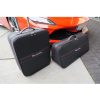 Autokoffer Roadsterbag | Ferrari F8 Tributo + F8 Spider (Inkl. 488 Pista + 458 Speziale) - 2-Tlg. Kofferset Kofferraum - Rote Naht/Futter Grau Schwarz