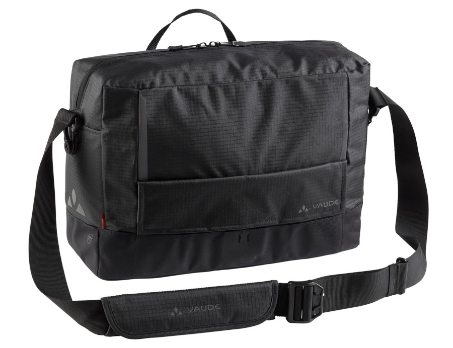 Freizeit Vaude | Fahrradtasche Cyclist Messenger Waxed L 15 Liter - Black Black [010]