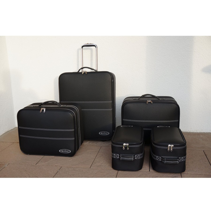 Autokoffer Roadsterbag | 5-Tlg. Kofferset Mit 2 Rollen Mercedes E-Klasse Cabrio (A207) 155 Liter