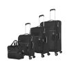 Koffer Travelite | Miigo 4W L/M/S+Bordtasche, Nachtschwarz Nachtschwarz [1]