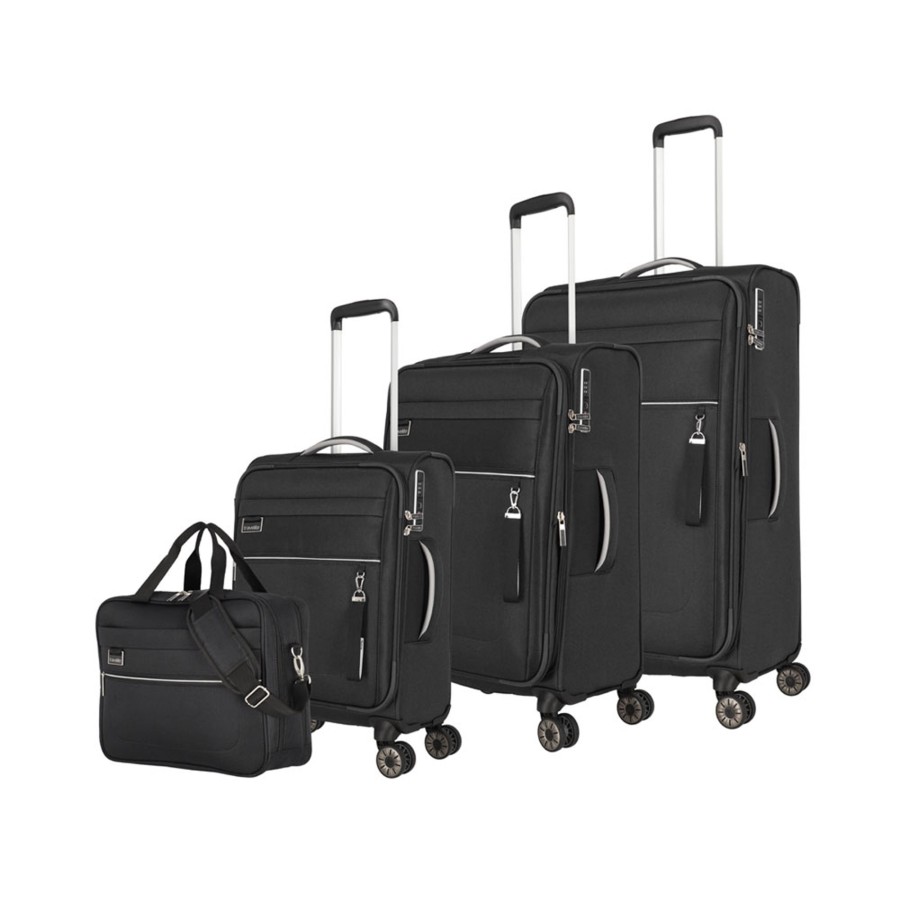 Koffer Travelite | Miigo 4W L/M/S+Bordtasche, Nachtschwarz Nachtschwarz [1]