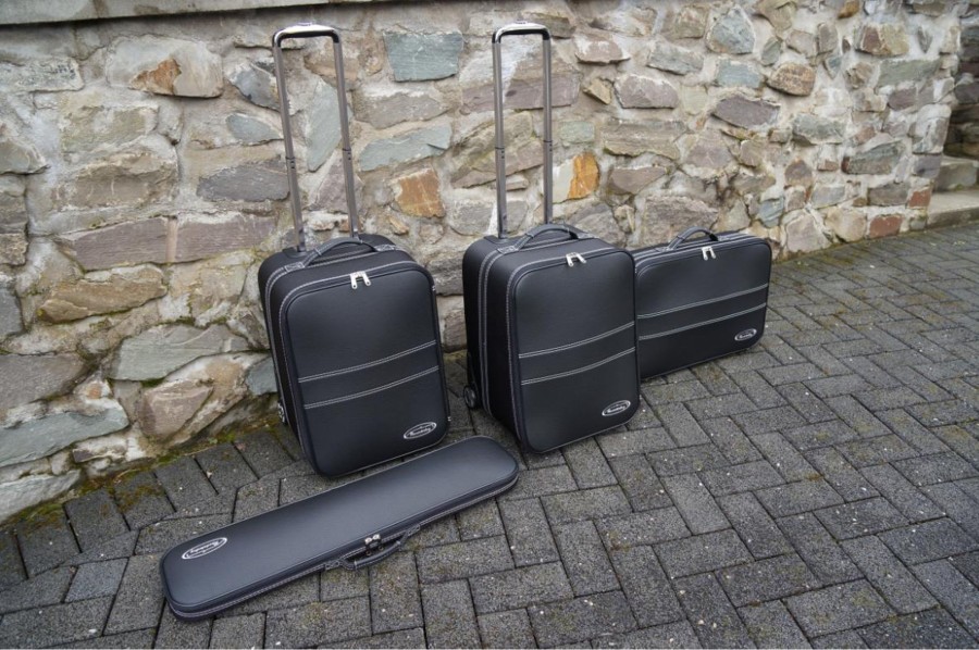Autokoffer Roadsterbag | 4-Tlg. Kofferset Mit 2 Rollen Mercedes Slk (R172) + Slc (Eu) - 126 Liter