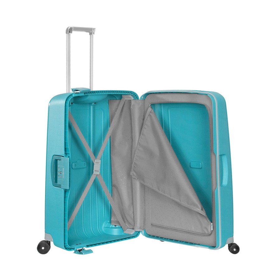Koffer Samsonite 4 Rollen Koffer | Spinner 75/28 Mit 4 Rollen S'Cure L 100.5 Liter Aqua Blue [11]