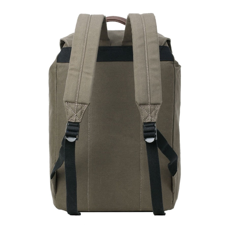 Business Troop London | Heritage Waxed Canvas Laptop Backpack Olive