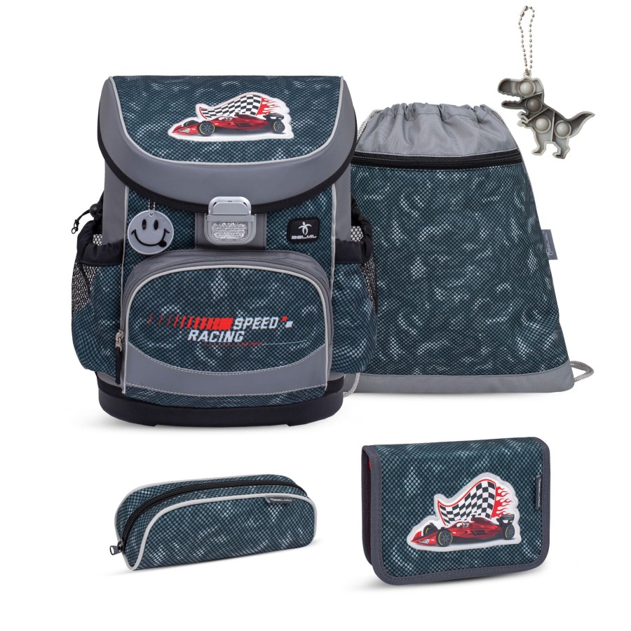 Schule Belmil | Mini-Fit Schulranzen Set 5-Teilig Mit Gratis Schlusselanhanger Red Dots